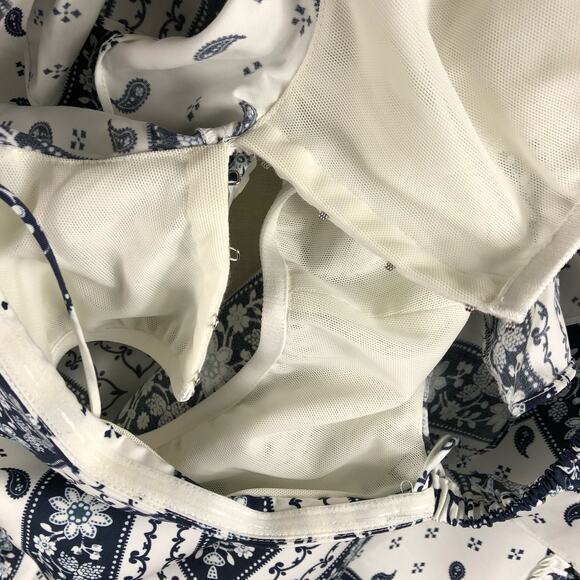 CINQ A SEPT Minella Off Shoulder Paisley Bandana Print Ruffle Dress Size 2 - Picture 4 of 7